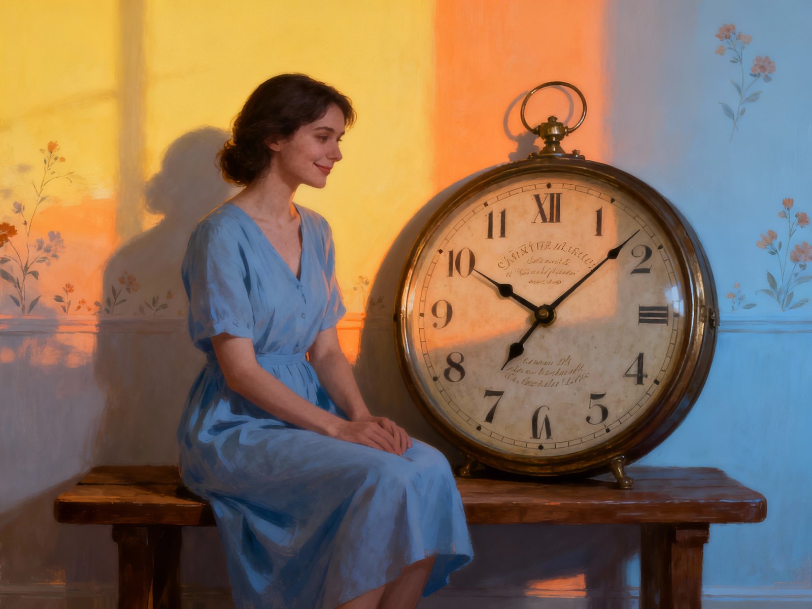 A woman in her own timeline.